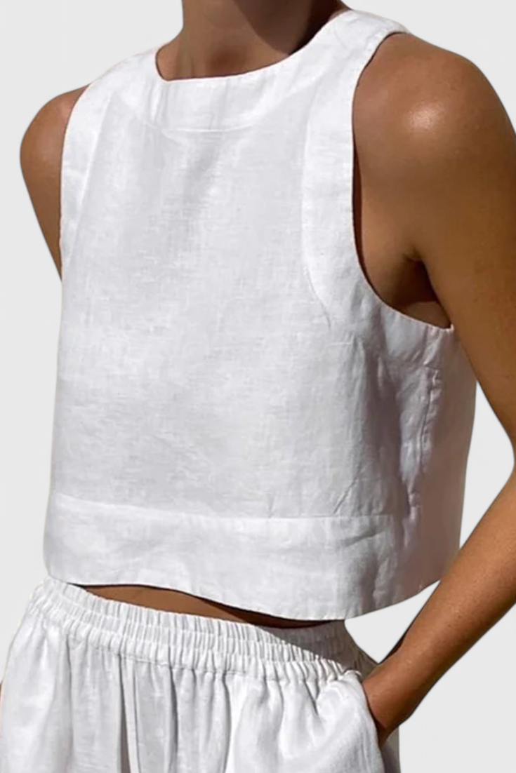 Conjunto Avelina Minimalista en Algodón y Lino Livianos