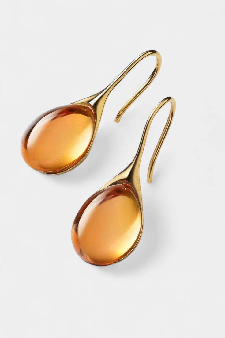 Pendientes de Cristal en Oro y Plata