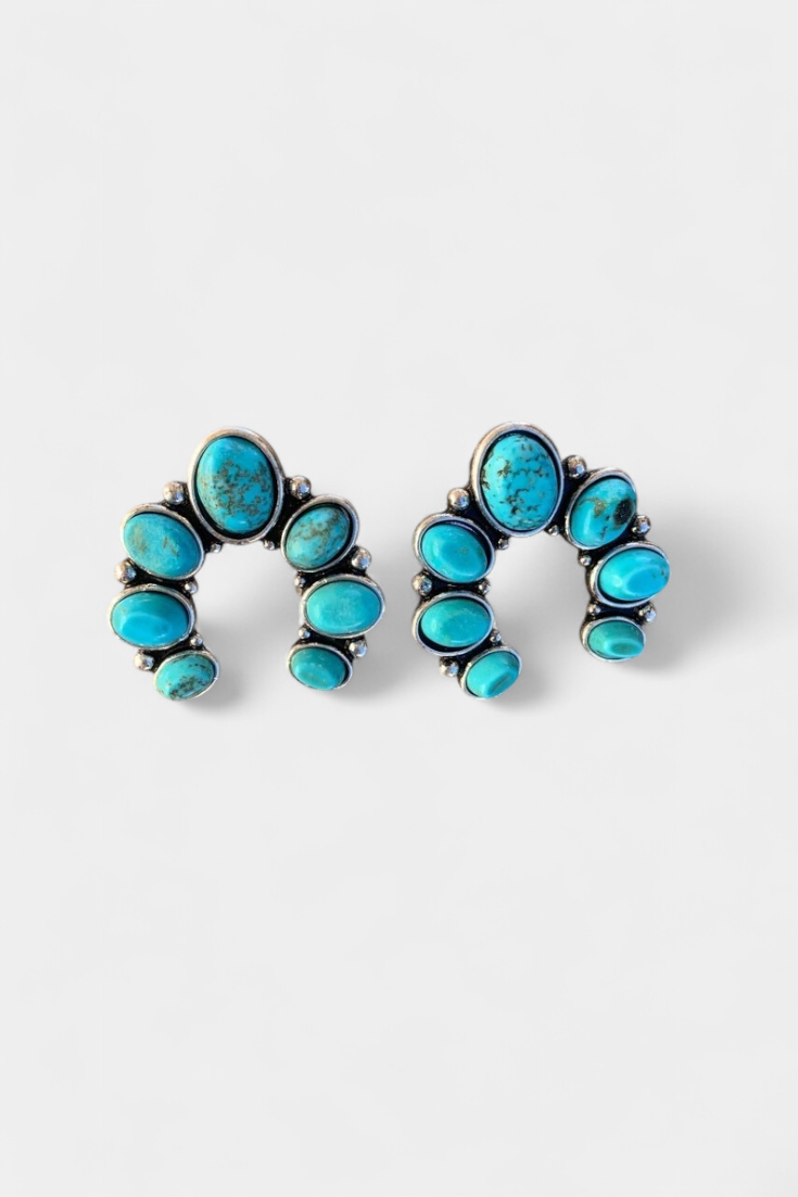 Pendientes de Herradura de Piedra Natural
