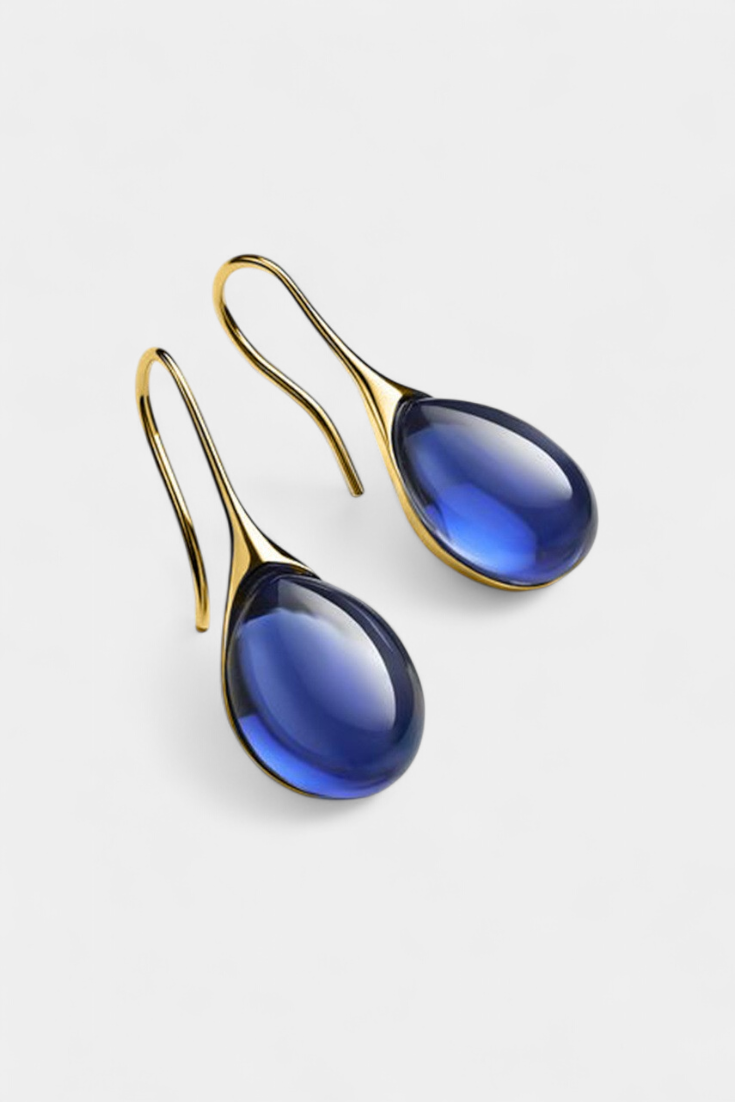 Pendientes de Cristal en Oro y Plata