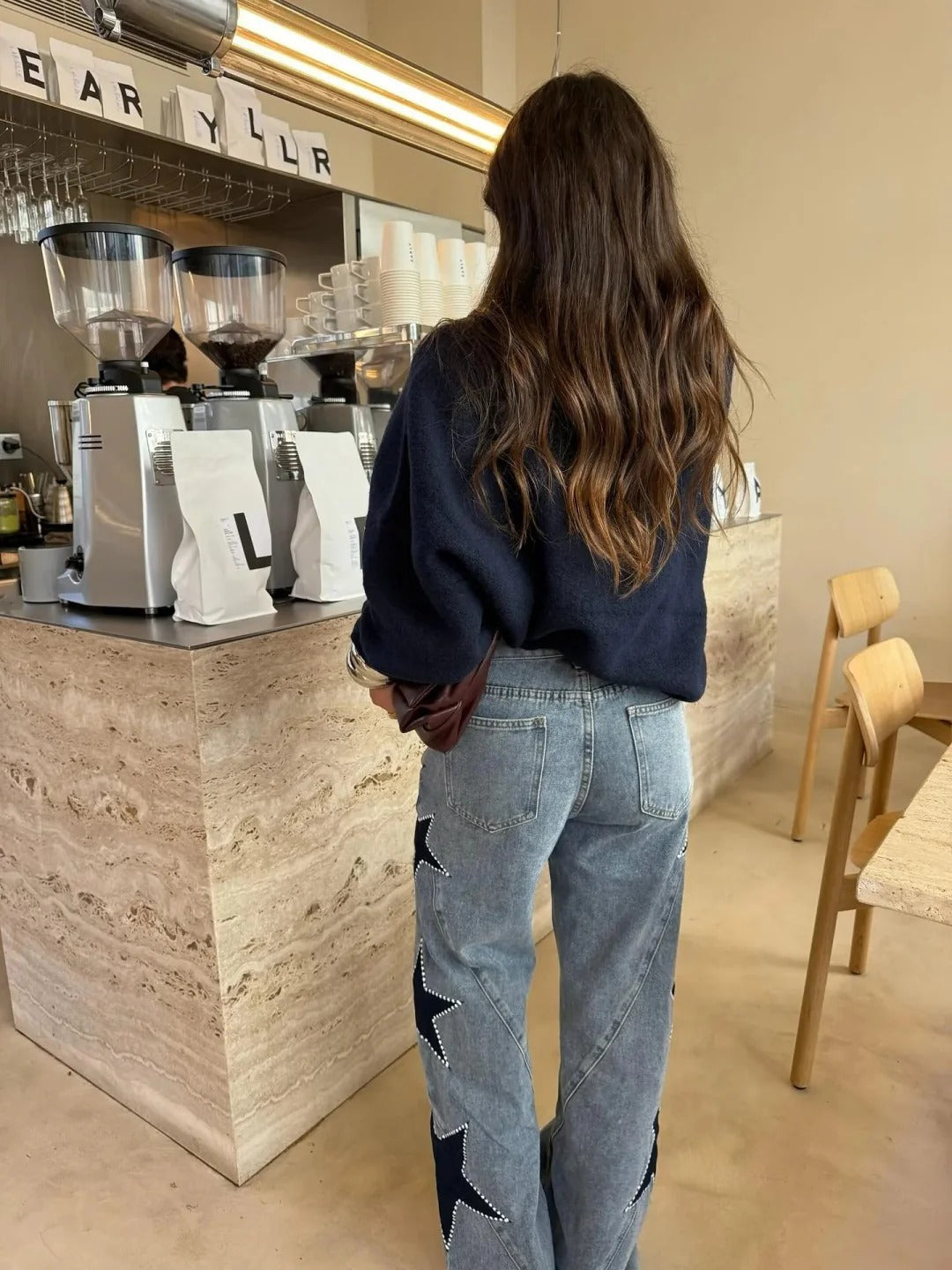 Jeans Wide Leg "Starry Night"