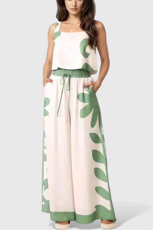 Conjunto Boho Floral Sin Mangas Serafina