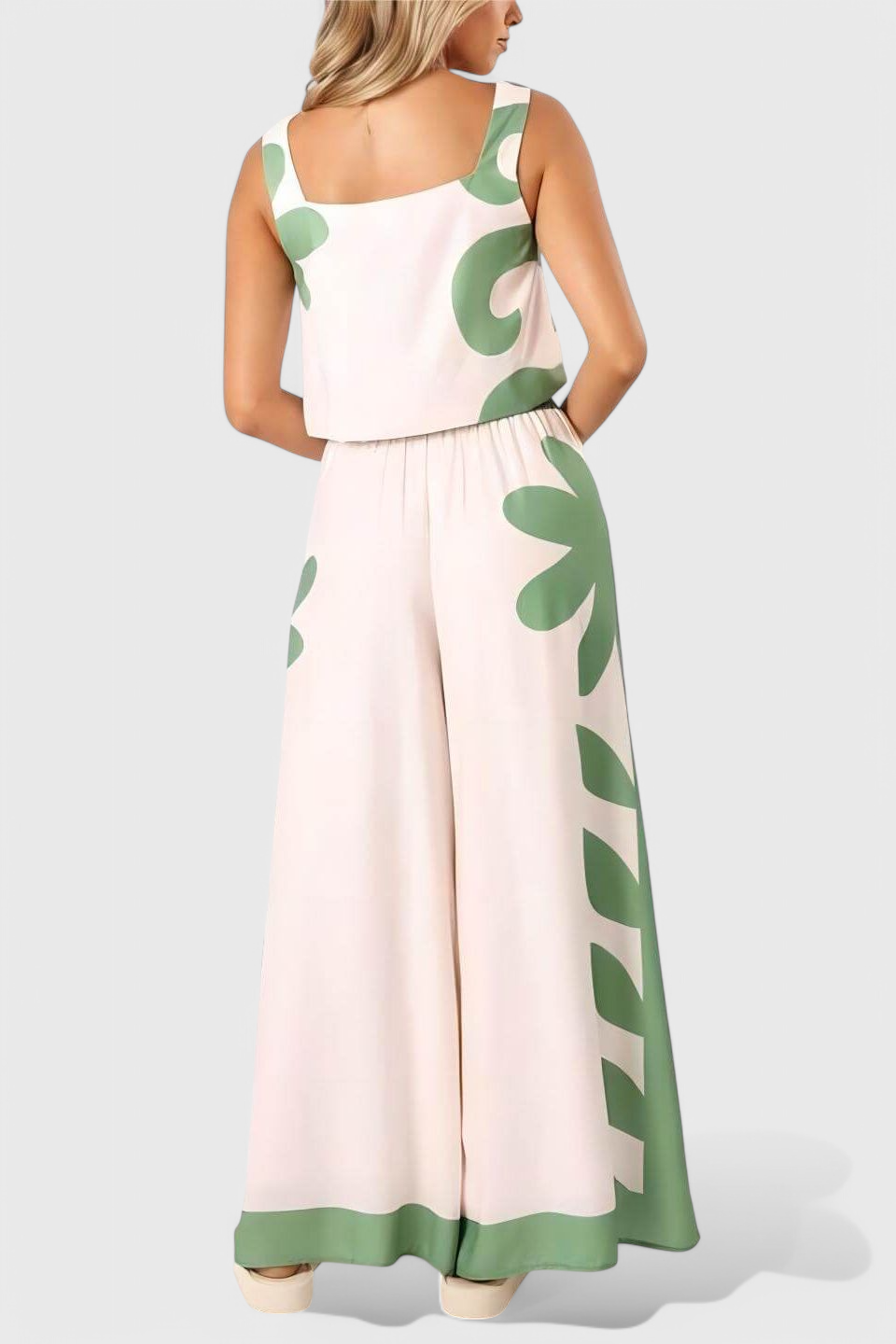 Conjunto Boho Floral Sin Mangas Serafina