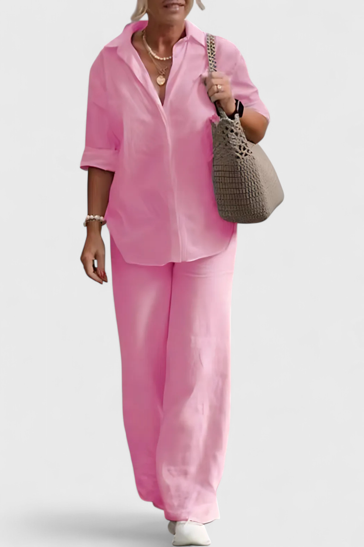 Conjunto de Lino y Algodón de Dos Piezas Skye con Silueta Relajada