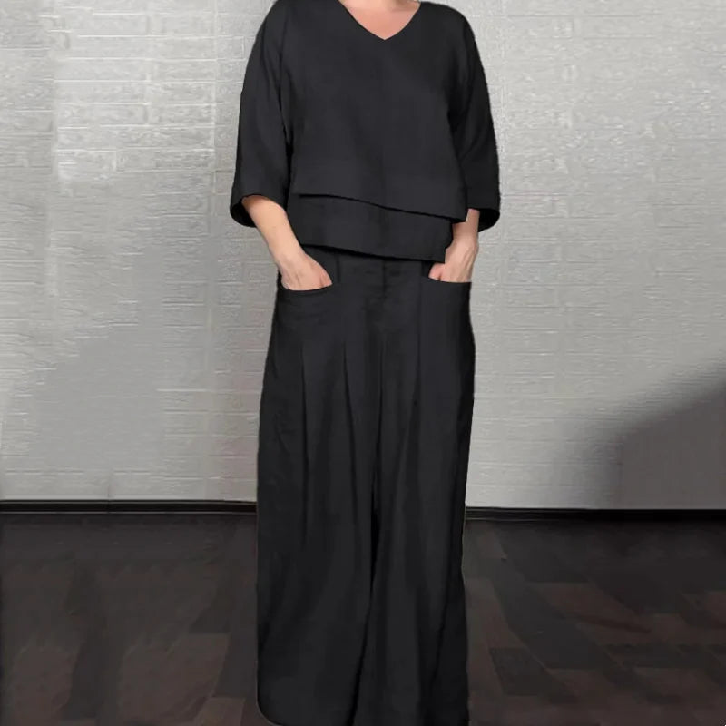 Set algodón-lino 2 piezas – fresco y elegante