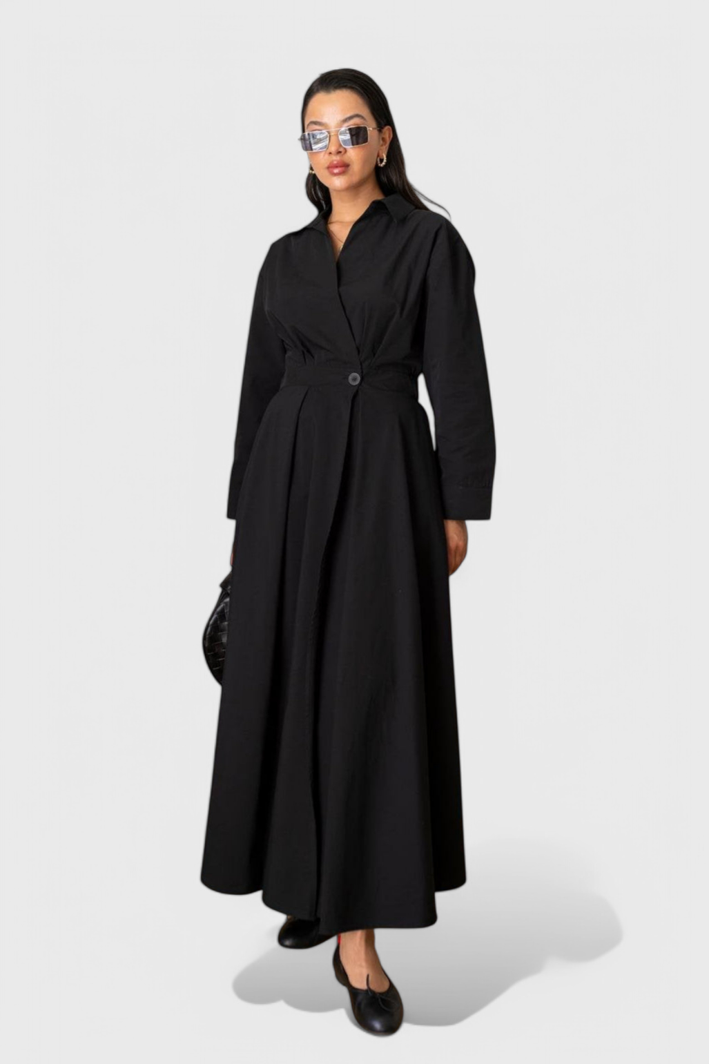 Vestido Maxi Largo Celina con Solapa