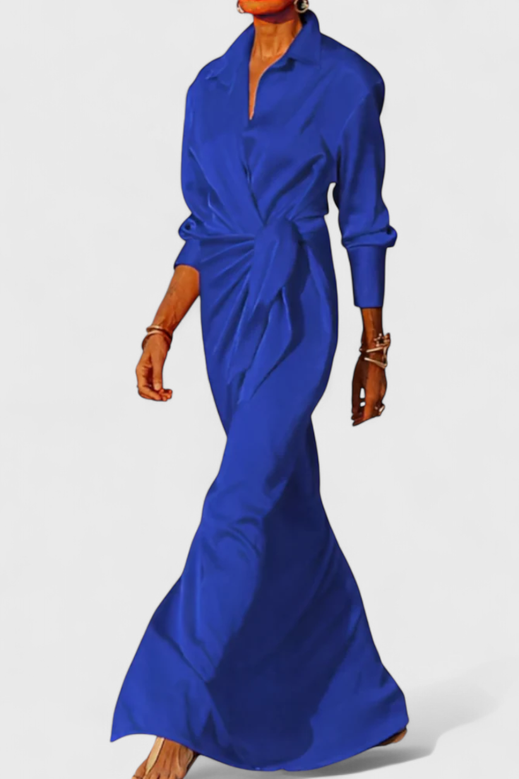 Vestido Largo de Fiesta Marbella con Lazo